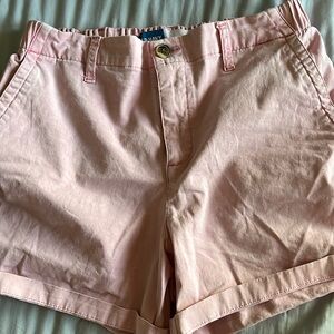 light pink jean shorts